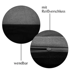 Microfaser Fleece Bettwäsche mit verdecktem Reißverschluss - einfarbig & wendbar