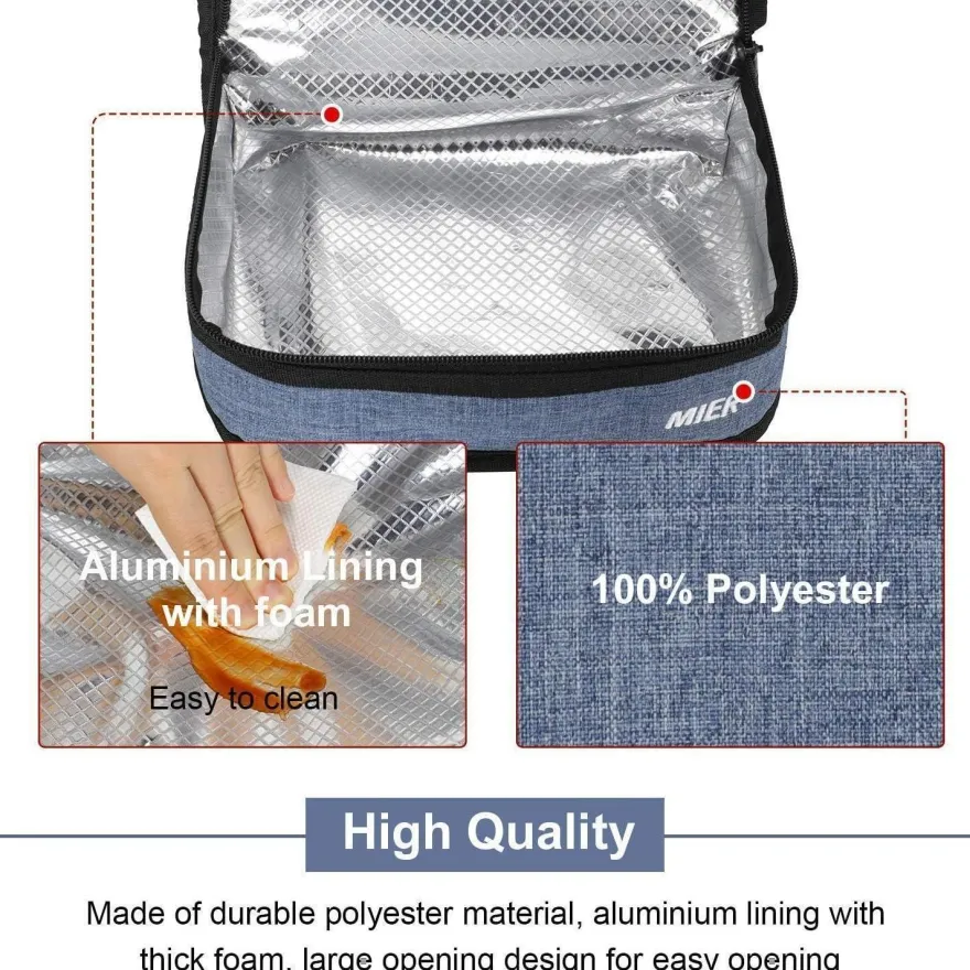 MIER Kühltasche für Lebensmittel, Insulated Travel Kit für Damen und Herren