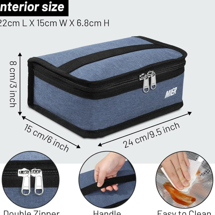 MIER Kühltasche für Lebensmittel, Insulated Travel Kit für Damen und Herren