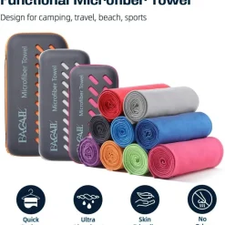Mikrofaser Handtuch Schnell trocknend Ultra Leicht Strand Sport Reise Grün M