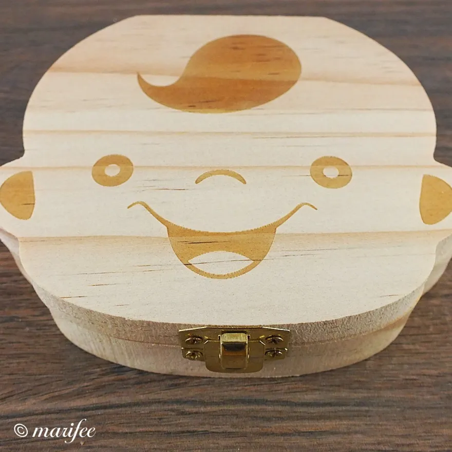 Milchzahndose für Jungen, Naturholz-Zahnbox Art.-Nr. 12200