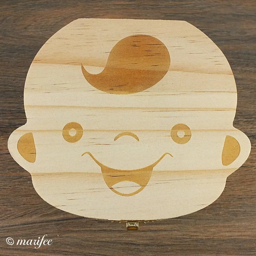 Milchzahndose für Jungen, Naturholz-Zahnbox Art.-Nr. 12200