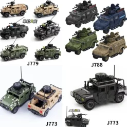 Militär Fahrzeug Baustein Set Panzerwagen SWAT Armee kompatibel Spielzeug