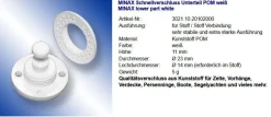 MINAX Schnellverschluss Oberteil Unterteil POM weiß Schlüssel zum Montieren