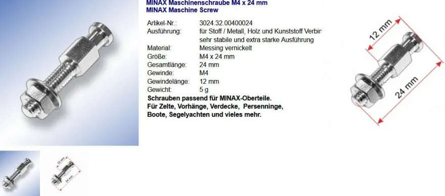MINAX Schnellverschluss Oberteil Unterteil POM weiß Schlüssel zum Montieren