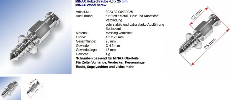 MINAX Schnellverschluss Oberteil Unterteil POM weiß Schlüssel zum Montieren