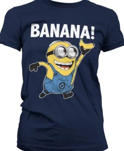 Minions Banana! Girly Tee Damen T-Shirt Navy
