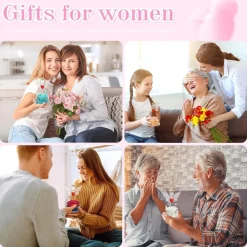 Miofula Ewige Rose Engel Figur Geschenk für Frauen, Mama, Freundin - Hellblau
