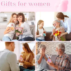 Miofula Ewige Rose Engel Figur Geschenk für Mama, Infinity Rose Schutzengel