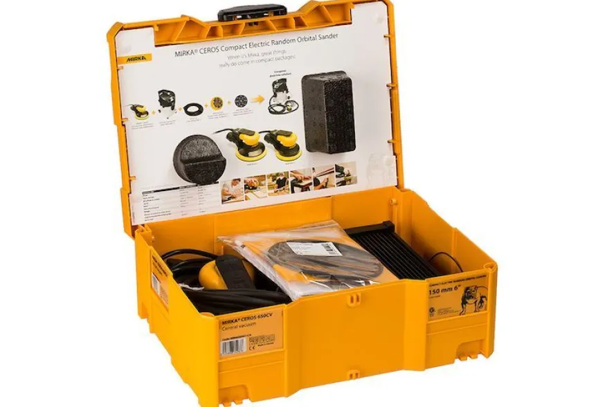 Mirka Deros ll 650 in 150 mm Hub 5,0 mm - Schleifmaschine im Karton / Case