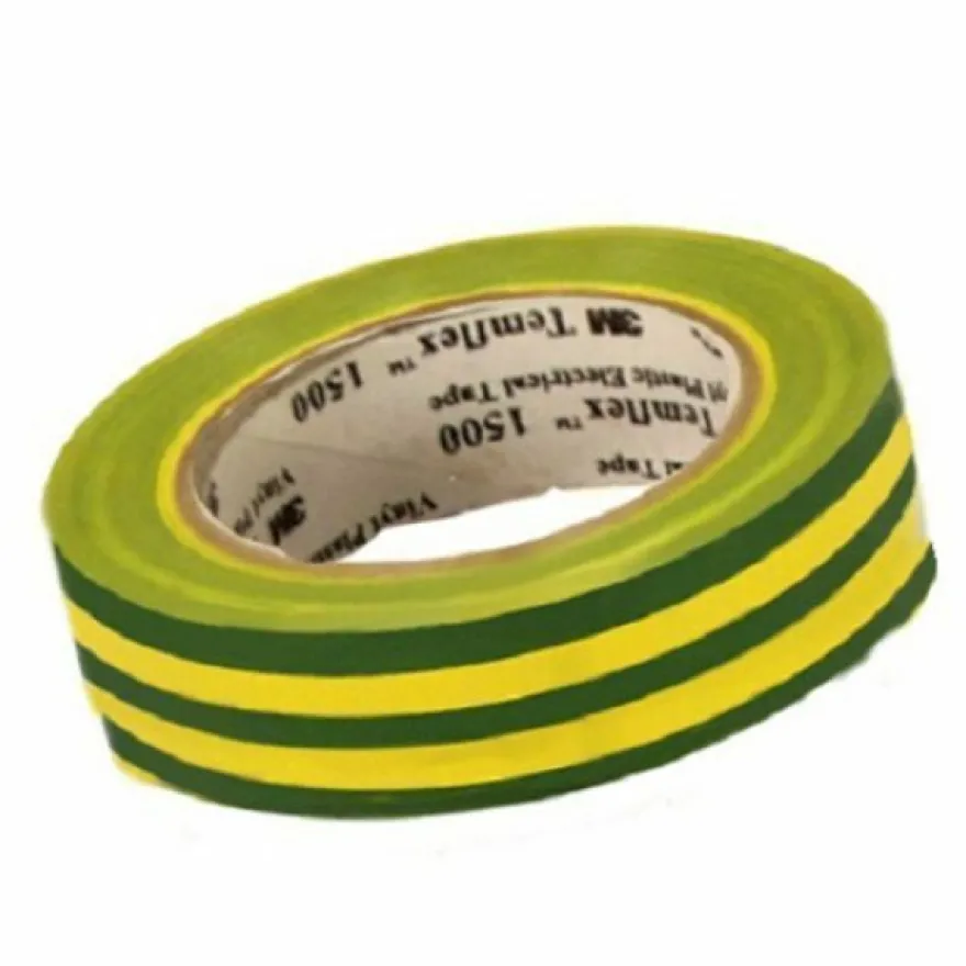 3M Isolierband TemFlex 15mm x 10 meter grün-gelb