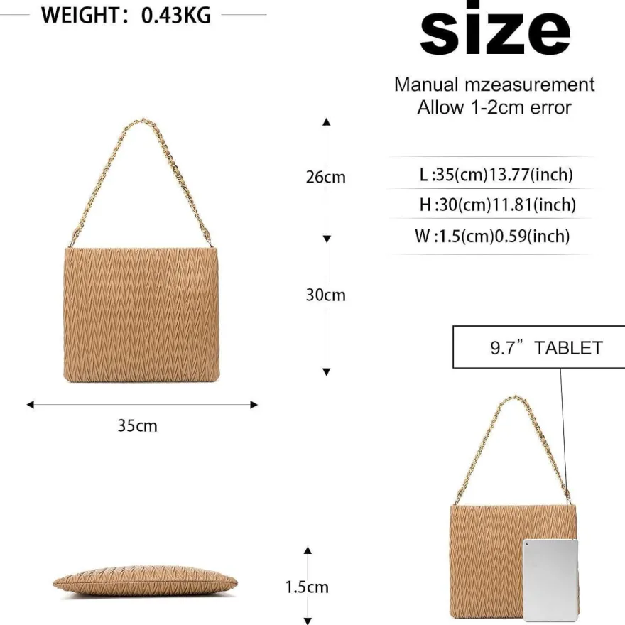 Miss Lulu Schultertasche Kamel in Lederoptik