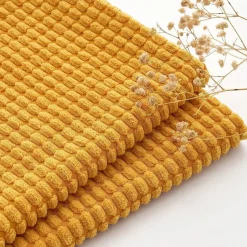 MIULEE 2er Set Kissenbezüge 40x40 cm Kurkuma Kordsamt Dekokissen für Sofa und