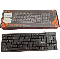 MIXIE X70 Kabelgebundene USB A Tastatur Keyboard 104 Tasten Standard Restposten