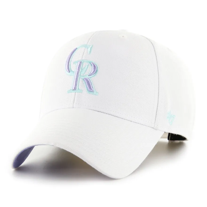 MLB Colorado Rockies Cap Basecap Baseballcap MVP Kappe World Series weiß 196895902304