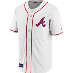 MLB Trikot Atlanta Braves weiß Franchise Supporter Poly Baseball Jersey
