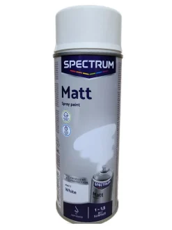 400ml Lackspray Sprühlack Lack Farbe Weiss Weiß Matt Spectrum Bastellack Matt