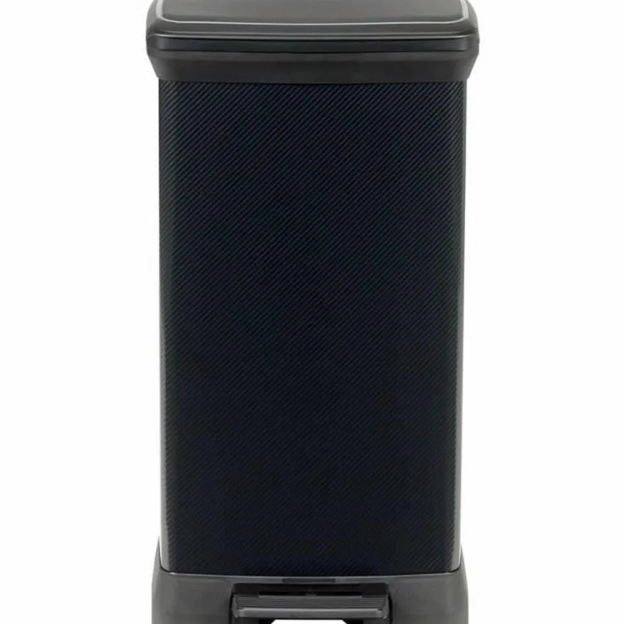 Mélleimer Curver Decobin 50 L Rechteckig Schwarz Kohlenstoff