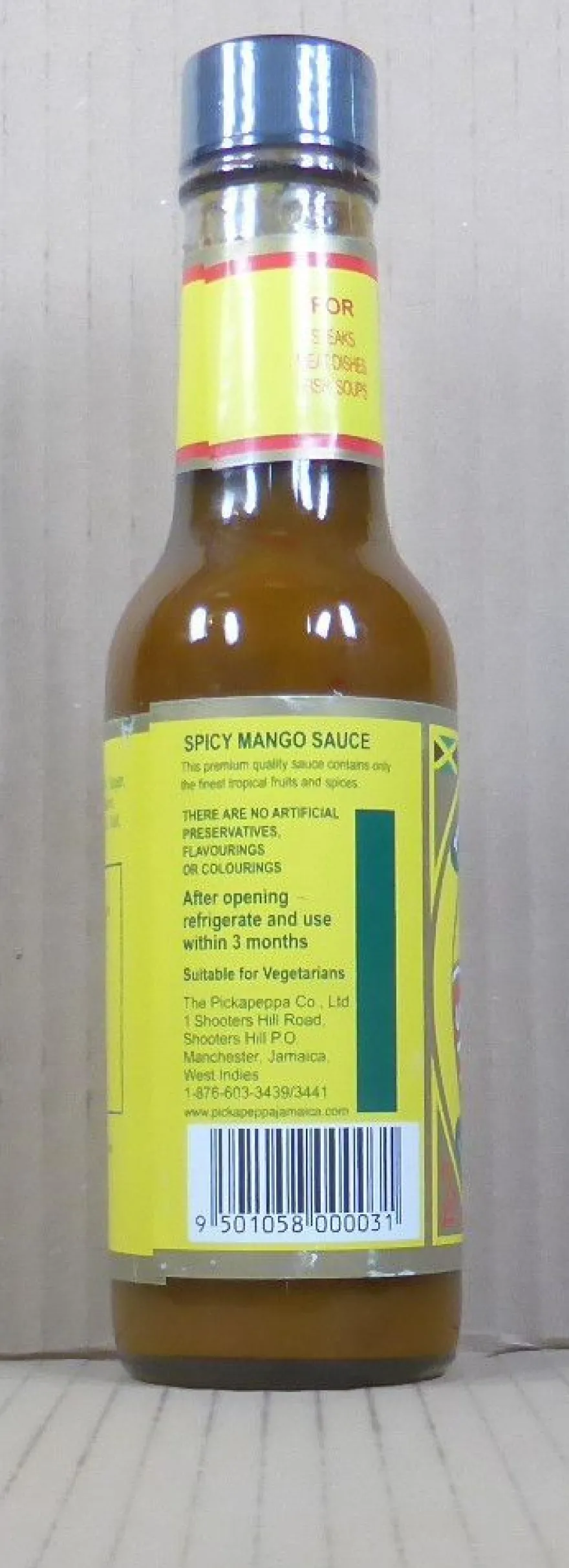 148 ml Pickapeppa Spicy Mango Sauce aus Shooters Hill, Jamaica