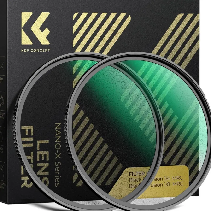 82mm Black-Mist 1/4 & 1/8 Filter Set Diffusion Effektfilter für Filmlook