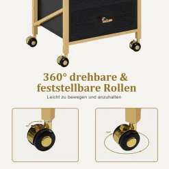 M MCombo Friseurwagen mit 3 Schubladen, Rollwagen Servierwagen 0048