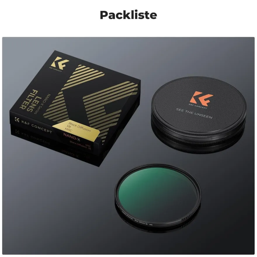 77mm K&F Concept Nano-X Black-Mist 1/8 Filter Optisches Glas 28-fach