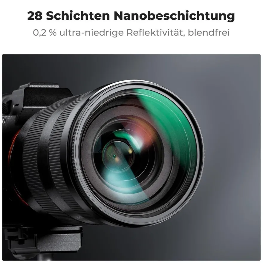 77mm K&F Concept Nano-X Black-Mist 1/8 Filter Optisches Glas 28-fach