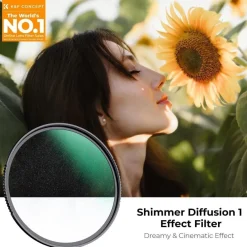 67mm K&F Concept Nano-X Serie Shimmer Diffusion 1 Filter Optisches Glas 28-Fach