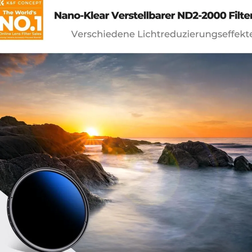 77mm Variabler ND Filter Graufilter K-Serie ND2-ND2000