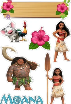 Moana Essbar Tortenaufleger Torte Geburstag Zuckermasse + NAME m01