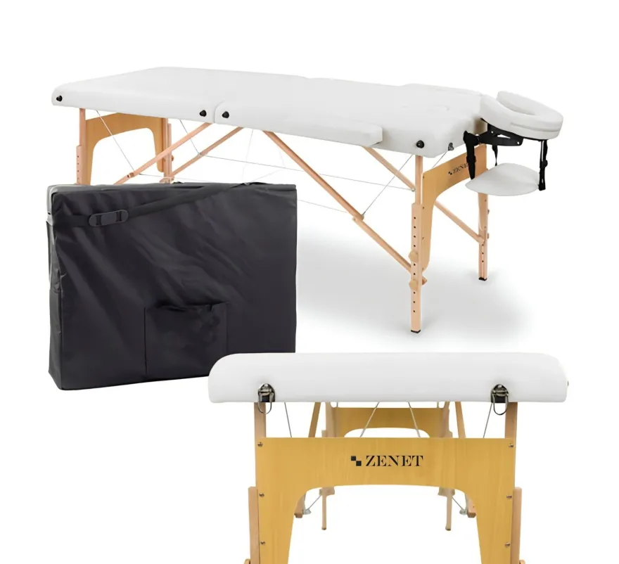 Mobile Massageliege Zenet 1042 größe S 2 Zonen, klappbar & höhenverstellb