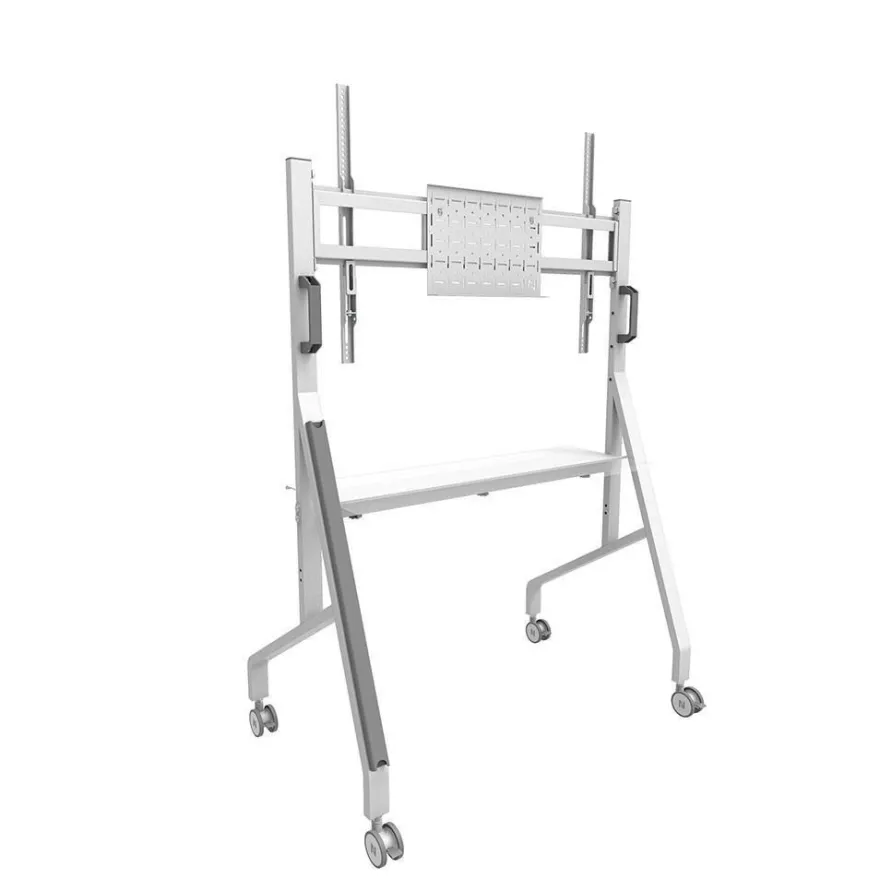 Mobiler Bodenwagen Neomounts fér 55-86 Zoll Bildschirme, weiß