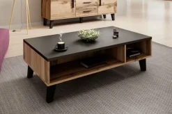 Moderne Eiche/ Schwarz Couchtisch Lotta 110 cm