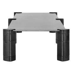 Monitorständer Ergonomischer Glas Ständer für Schreibtisch 2 Monitore Schwarz