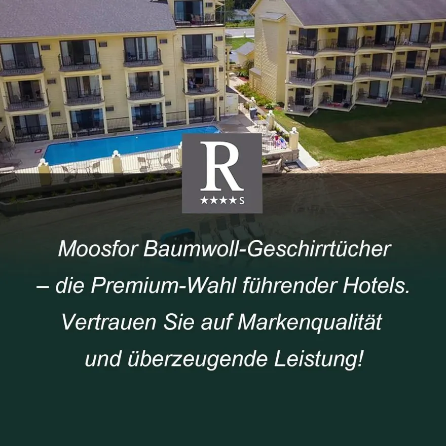 Moosfor Geschirrtücher 12er Set, 100% Baumwolle, 32 x 72 cm, Saugfähig, Beige