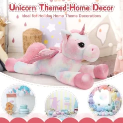 MorisMos Einhorn Kuscheltier XXL 110cm mit Flügel, riesiges Plüschtier als