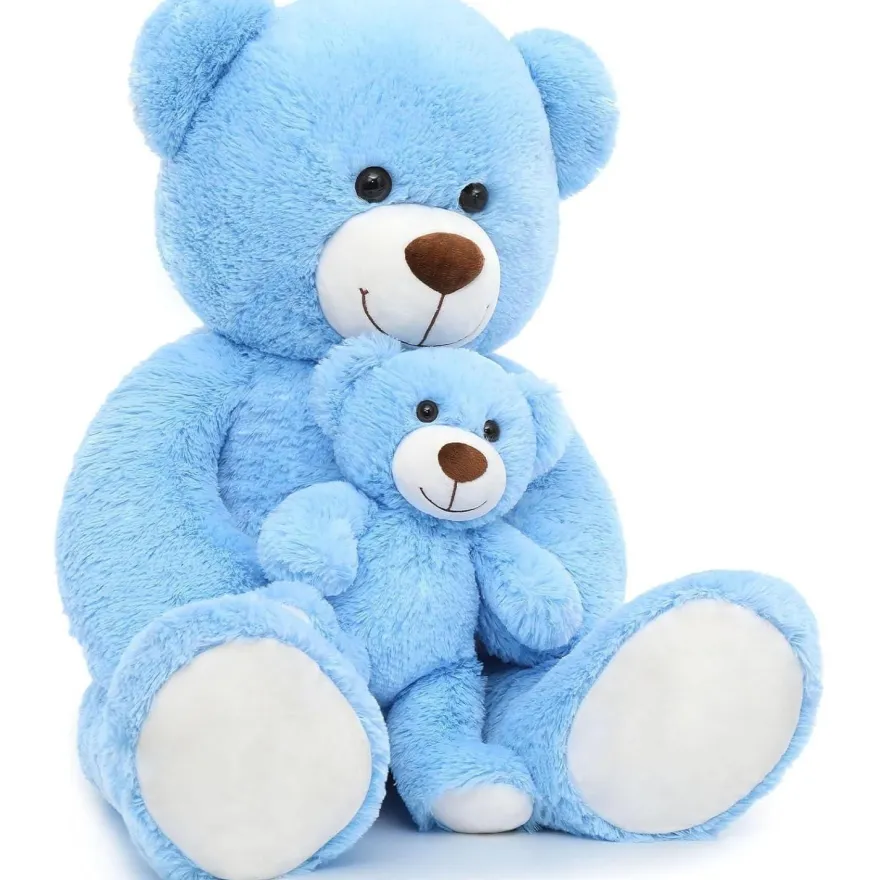 MorisMos Großer Teddybär 100cm mit Babybär, XXL Kuscheltier aus weichem Plüsch