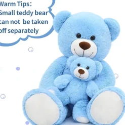 MorisMos Großer Teddybär 100cm mit Babybär, XXL Kuscheltier aus weichem Plüsch