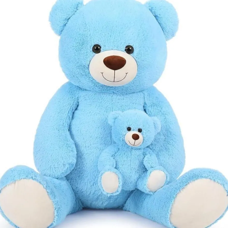 MorisMos Großer Teddybär 100cm mit Babybär, XXL Kuscheltier aus weichem Plüsch