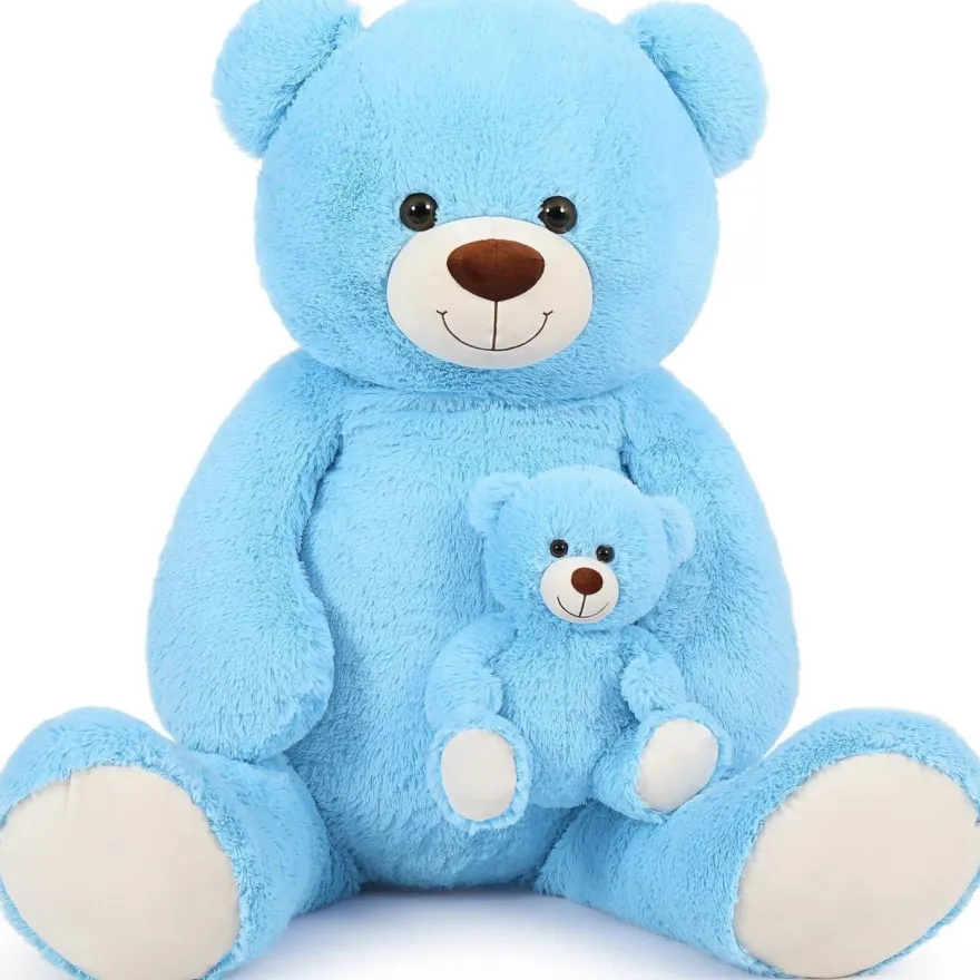MorisMos Großer Teddybär 100cm mit Babybär, XXL Kuscheltier aus weichem Plüsch