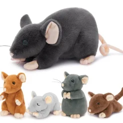 MorisMos Riesen Maus Kuscheltier XXL mit Baby im Bauch, Stofftier für Kinder
