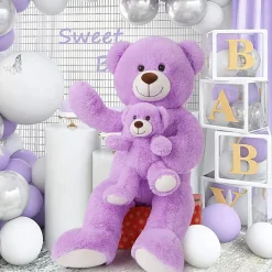 MorisMos Riesen Teddybär 100cm mit Babybär, XXL Kuscheltier für Mädchen und