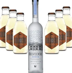 Moscow Mule Set - Belvedere Vodka 0,7l 700ml (40% Vol) + 6x Goldberg Intense Gi