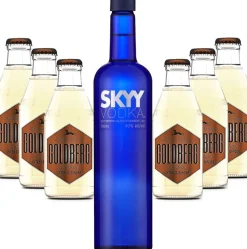Moscow Mule Set - Skyy Vodka 0,7l 700ml (40% Vol) + 6x Goldberg Intense Ginger