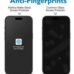 Mothca Matte Panzerglas für iPhone 17 / 16 Pro (6.3 Zoll) - 2 Stück, 9H