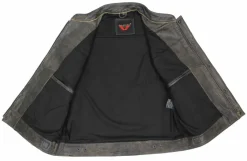 Motorrad & Biker Rind LEDER Weste Custom Cracker Kutte Club Cuir