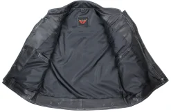 Motorrad & Biker Weste Rind LEDER Weste Custom Kutte Club Schwarz