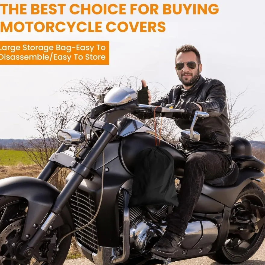 Motorradgarage Winterfest Wasserdicht XXL Motorrad Abdeckplane Oxford-Stoff