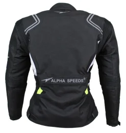 Motorradjacke Damen Textil Jacke Biker wasserdicht Jacke mit Protektoren Neon