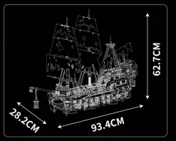 Mould King 13193 Captain Barbatos Piratenschiff Klemmbausteine 3769pcs